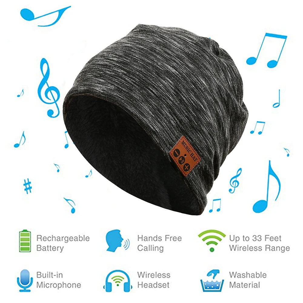 Вязаная Шапка бини с микрофоном и поддержкой Bluetooth|Кепки для туризма| |