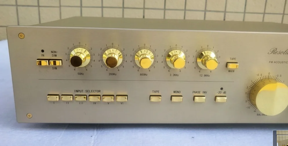 Швейцарский FM-268C полный баланс предусилителя-все алюминиевые золото/черный шасси усилителя(446*262*110 мм