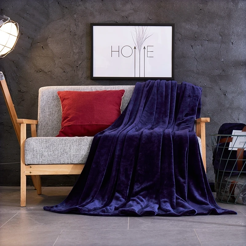 

Solid Color Blanket Fluffy Velvet Bed Blanket Double Side Bedspread on The Bed Stitch Throw Blanket Sofa Bed Cover Quilt