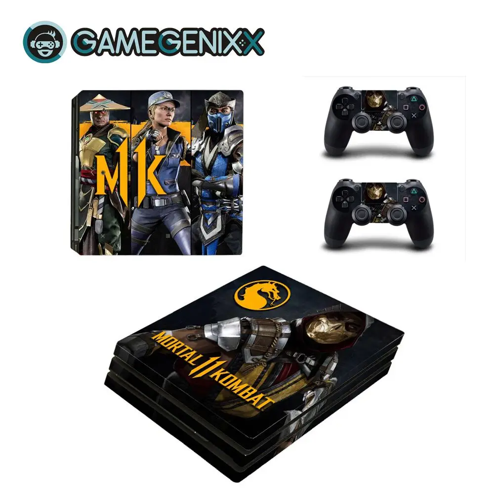 GAMEGENIXX виток винилопласта с наклейкой для консоли PS4 Pro и 2 контроллера-mmoral Kombat