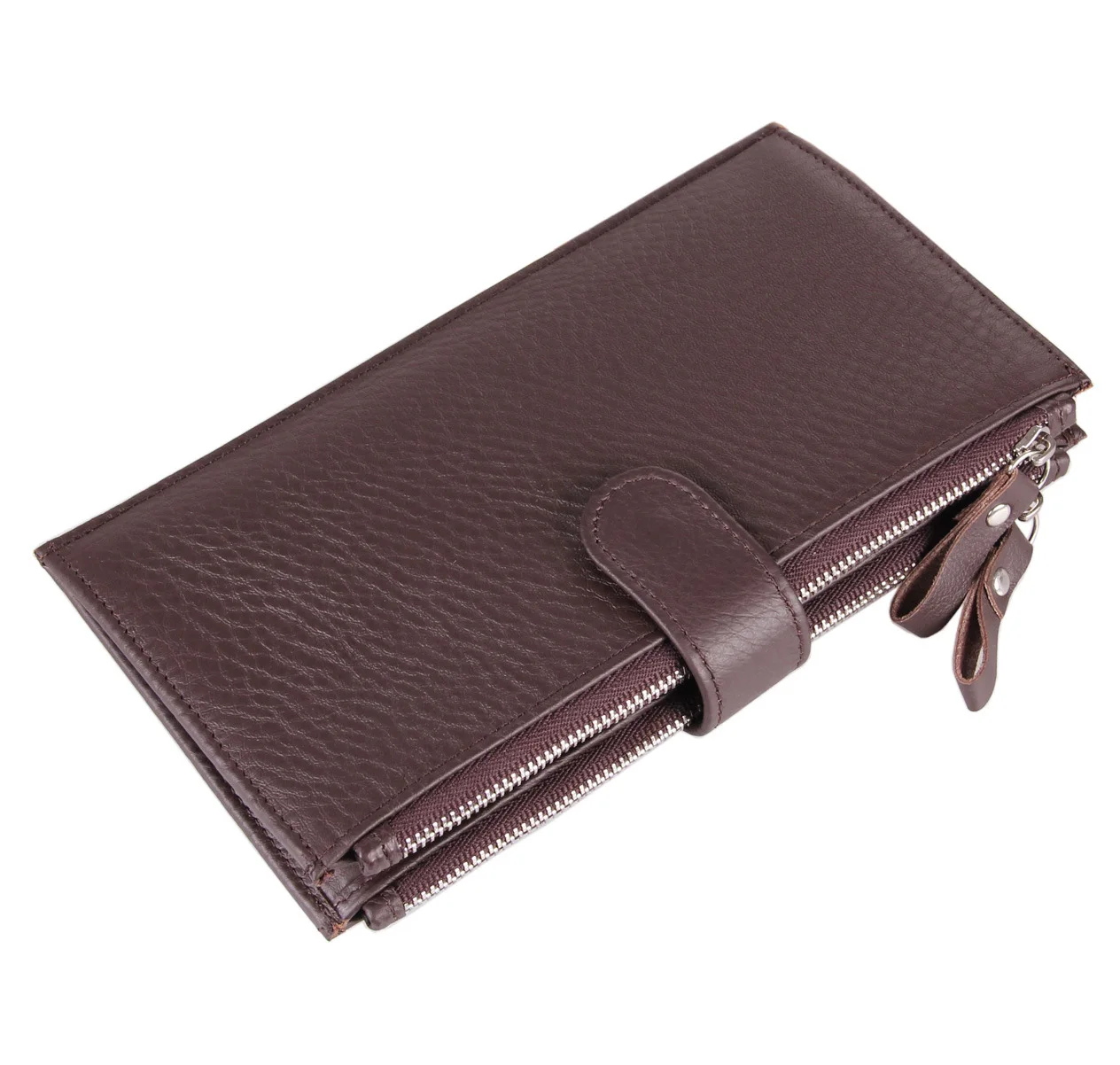 

J.m.d October New Style Wallet Long Wallet Napa Texture Leather Wallet Double Zipper 8057