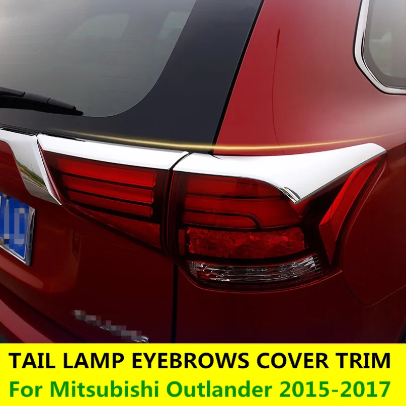 Abs Rear Tail Light Eyebrow Eyelid Cover Trim 4 Pcs Molding Garnish For