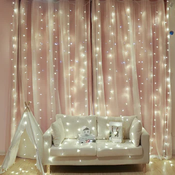 

3x3 LED Icicle Fairy Light Plug EU Garland Curtain Led String Lamp Christmas Outdoor/Indoor Decoration for Xmas Wedding Hallowen