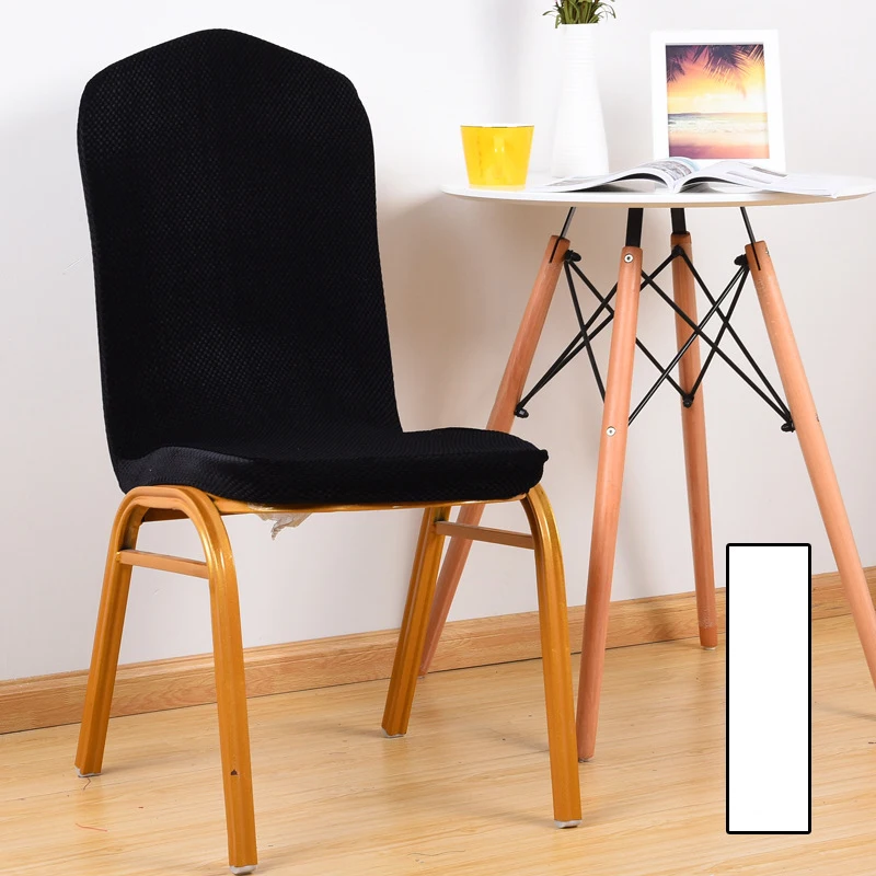 Plush hotel restaurant banquet simple style general chair stool cover stretch high grade - Цвет: Красный