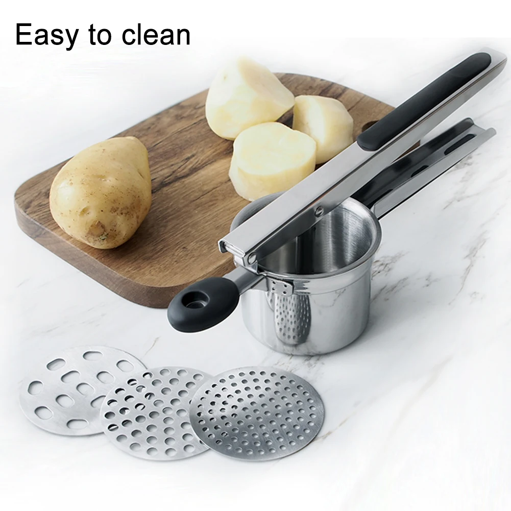 Potato Ricer Press Mashed Stainless Steel Crushing Puree Fruit Vegetable  Squeezer Juicer Garlic Presser Maker Kitchen Tool - AliExpress