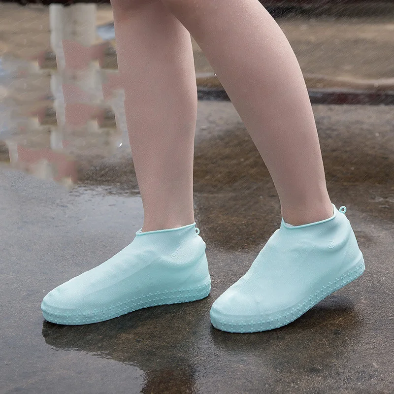 Силиконовый чехол для обуви; нескользящая водонепроницаемая обувь; плотные непромокаемые сапоги; однотонный цвет; эластичная обувь; цвет розовый, желтый, серый; защита обуви