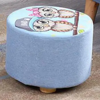 

Small Stool Fashion Creative Small Bench Household Chair Adult Round Mound Sofa Stool Cloth Solid Wood For Shoes Stool Low Stool
