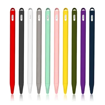 

Tablet Touch Stylus Pen Protective Cover Case Pouch Soft Silicone Tips Cap Sleeve Anti-Slip for Apple Pencil 2