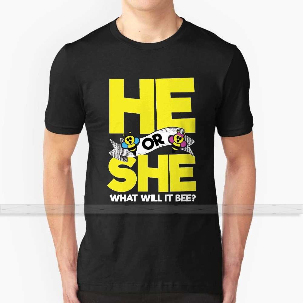 He Or She What Will It Bee Gender Reveal Baby Shower Custom Design Print For Men Women Cotton New Cool Tee T Shirt Big Size T Shirts Aliexpress