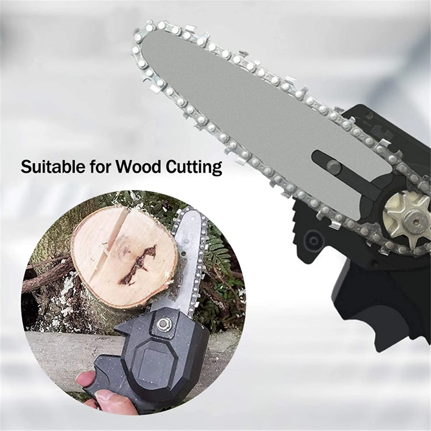 

Mini Chainsaw 4-Inch Cordless Electric Protable Chainsaw with Brushless Motor Pruning Shears for Tree Branch Wood Cutting Tools