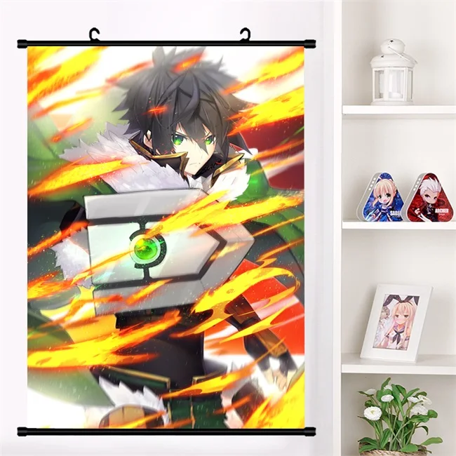 Аниме Tate no Yuusha no Nariagari Naofumi Iwatani Raphtalia Настенная роспись настенный плакат Otaku домашний Декор подарок - Цвет: C