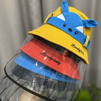 

Anti-fog Dustproof Outdoor Windproof Removable Protective Kids Full Face Protective Cap Unisex Sun Hat For Boy Girl New Arrive