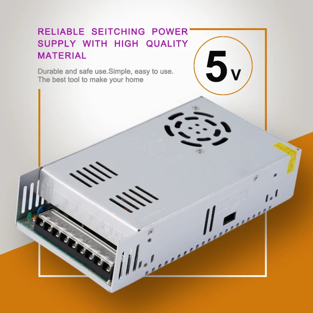 

Hot New Practical 5V 70A Switching power supply Driver For LED Light Strip Display AC100 220V 50 60Hz LED Drive AC DC