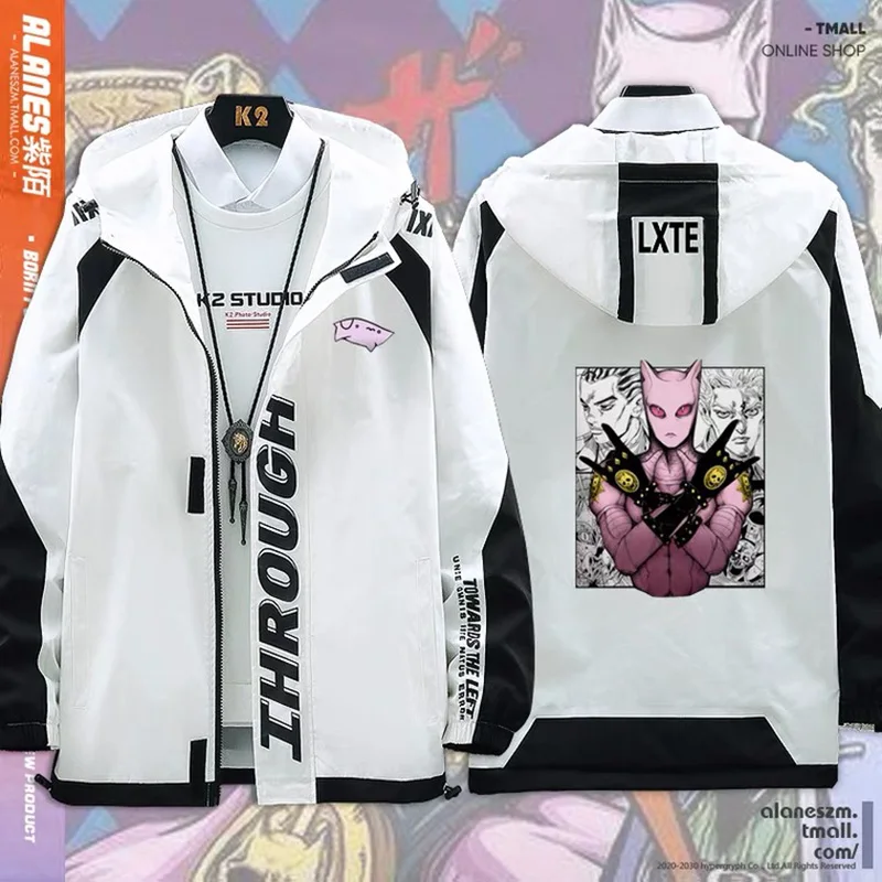 

JoJo's Bizarre Adventure Women/Men Print Zipper Hoodies Kira Yoshikage Anime Cosplay Costume Long Sleeve Fashion Jacket New Tops