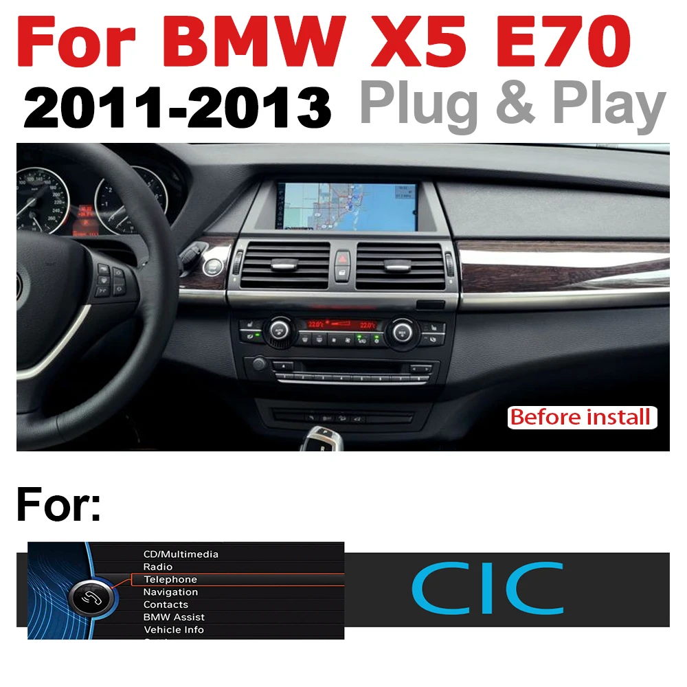 Автомобильный мультимедийный плеер Android радио GPS для BMW X5 E70 2011 ~ 2013 CIC стерео HD