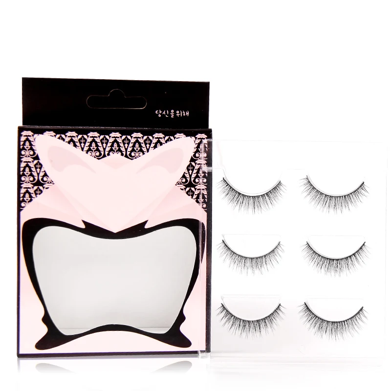 

3D Nertsen mask Haar Valse Wimpers Natuurlijke/Dikke Lange Wimpers Piekerige Make-Up Beauty Extension Gereedschap