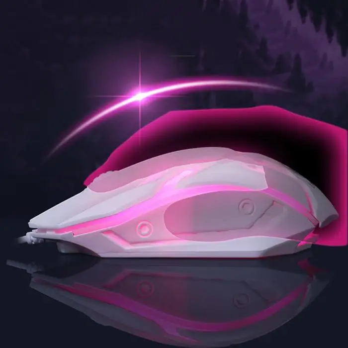 Gaming LED Backlight Mechanical for PC Comb Wired USB Mouse Keyboard 104 Keys 60 10g DC5V/