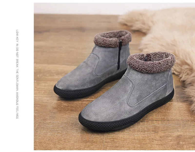 Новые зимние ботинки мужская зимняя обувь теплая обувь мужские Ботильоны модная брендовая мужская обувь мужская повседневная обувь A1823