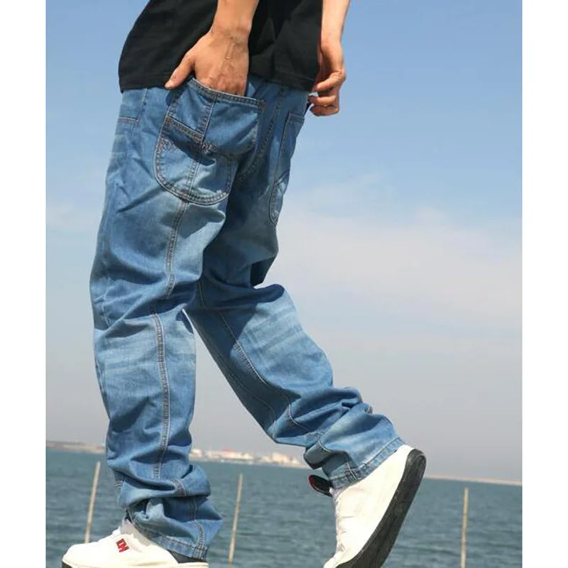 New plus size jeans men's hip hop 