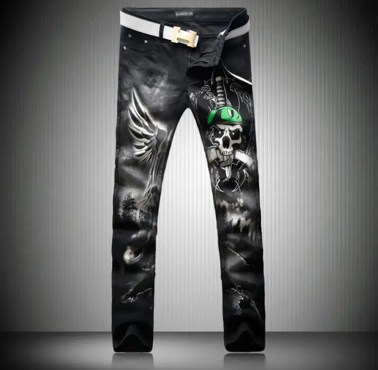 painting on black jeans