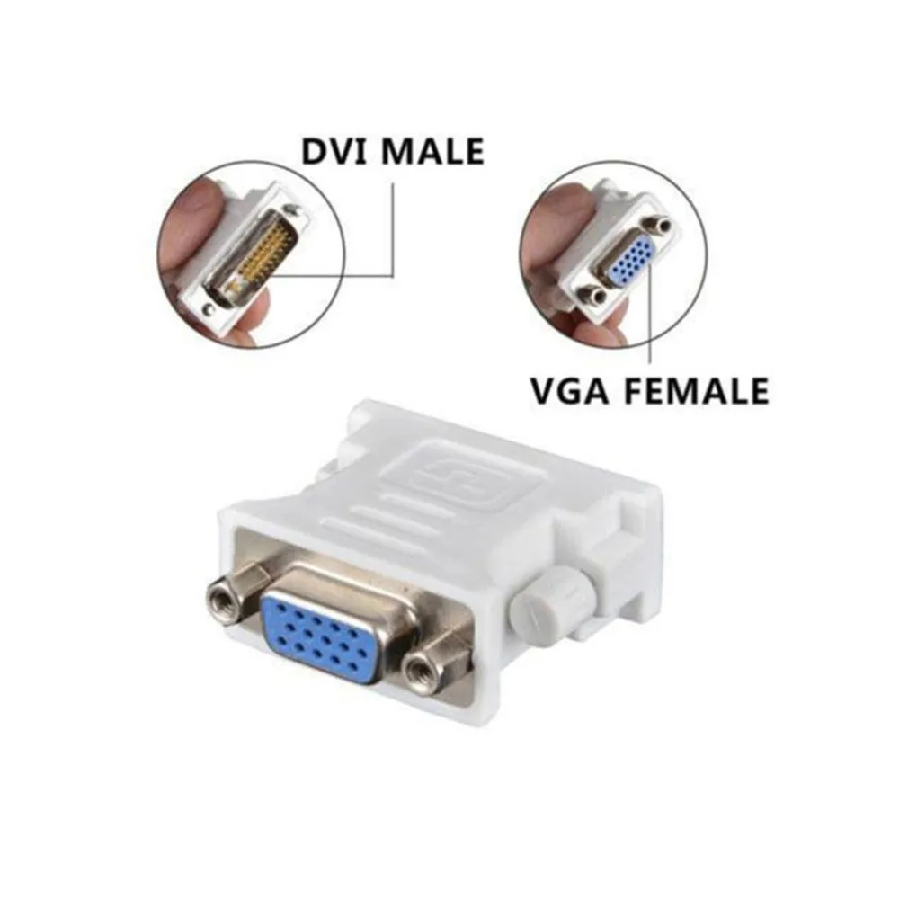 DVI D Male To VGA Female Socket Adapter Converter VGA to DVI/24+1 Pin Male to VGA Female Adapter Converter