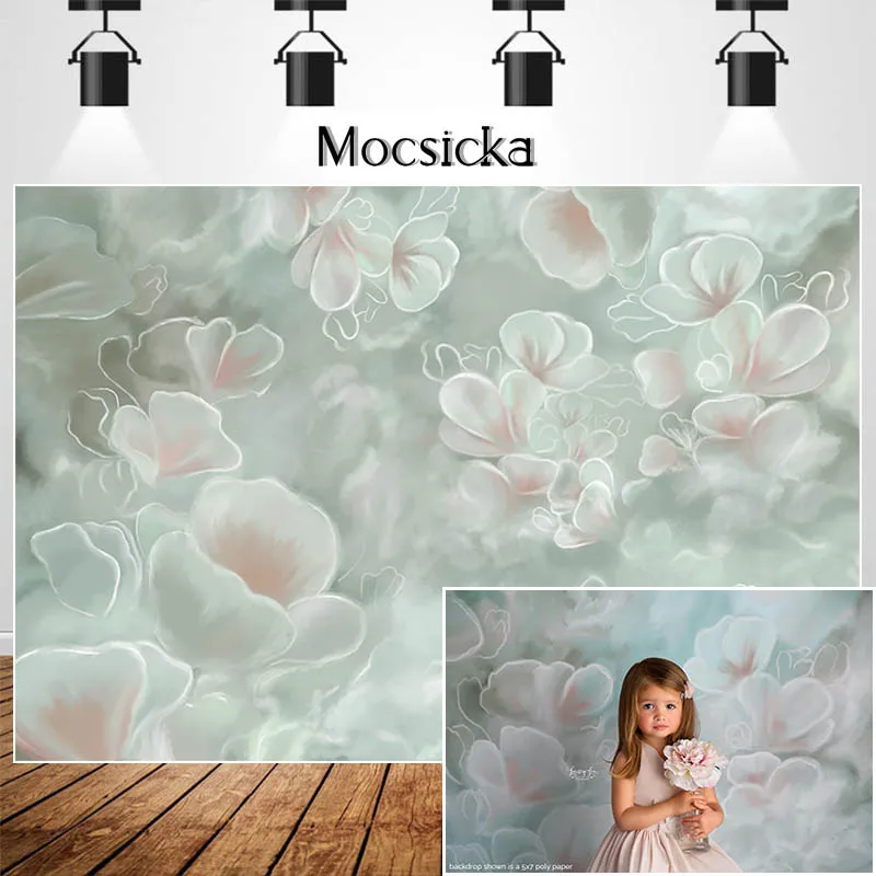 MOCSICKA Floral Pregnancy Photos Photography Backdrops Vintage Flowers Chirldren Birthday Background Photo Studio Props Supplies |