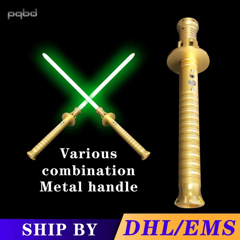 

pqbd Lightsaber RGB Color Change LED Light Flashing Metal Handle Lightsaber BladeChildren Gift