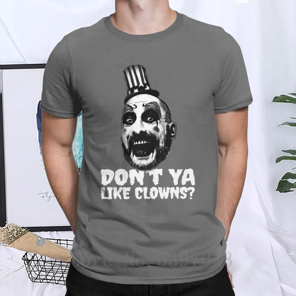 Для мужчин футболки с рисунками из мультфильмов вы отклонить Винтаж футболки Devils отклоняет Captain spaulding футболки Круглый Одежда с воротником идея подарка