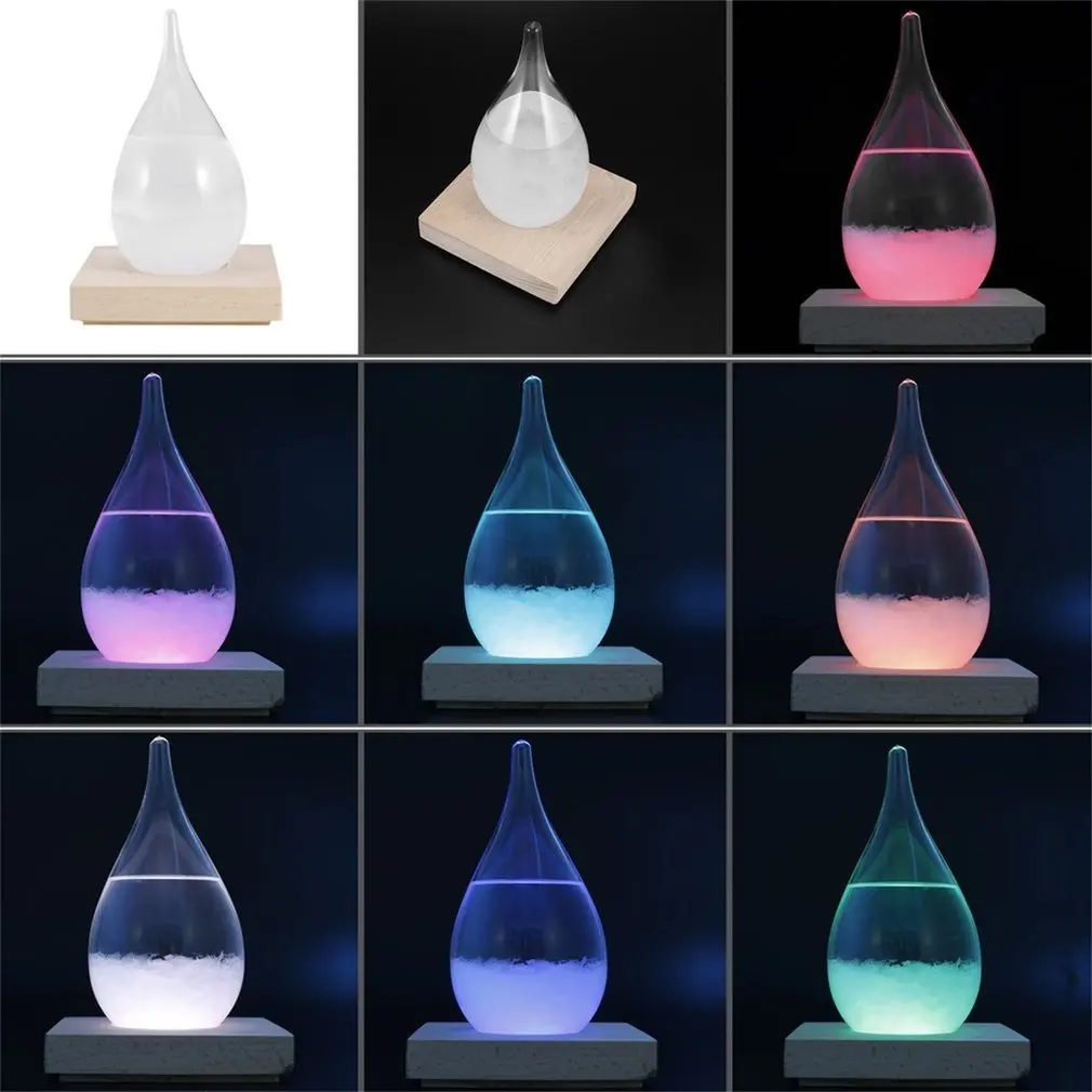 11 видов стилей прозрачный прогноз погоды бутылка штормовое стекло капли воды