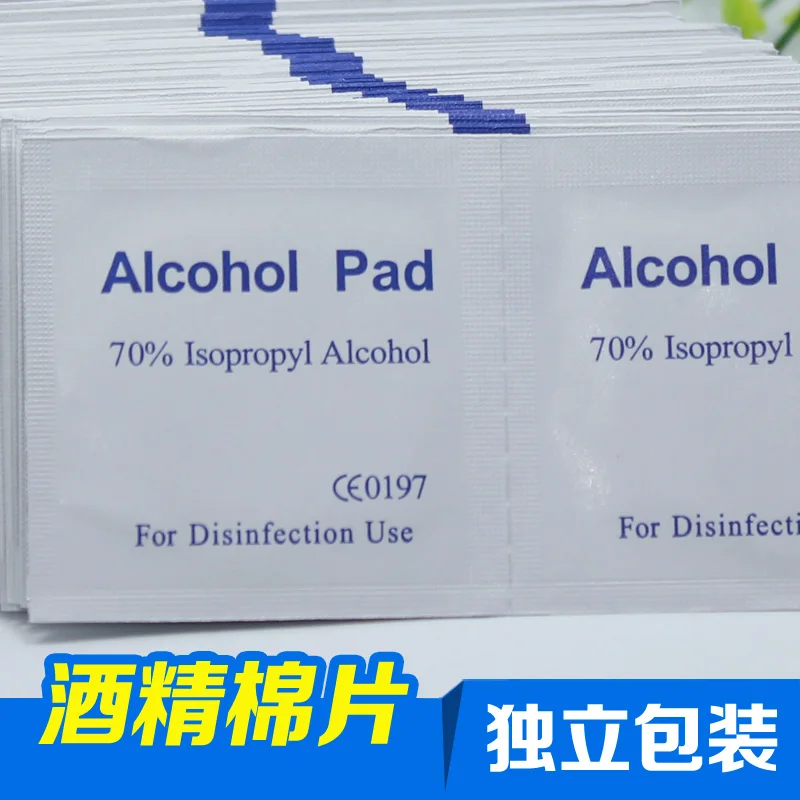 100pcs / lot Swap Prep Pad Wet Wipe Alcohol Wipe for Antiseptic Clean Skin Care Jewelry Cell Phone Clean alcohol cleaning wipes