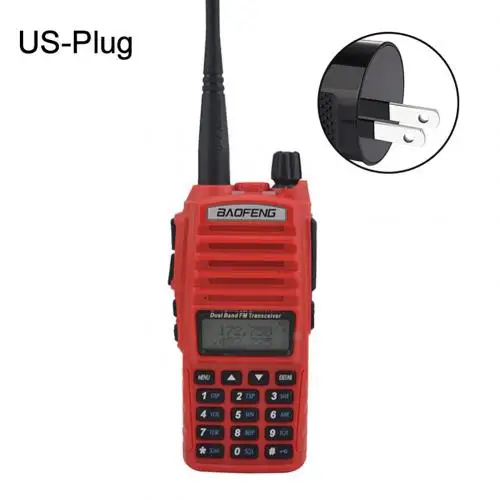 Радио аксессуары гарнитура для рации микрофон в уши 5 км радио гарнитура для Bao feng BF-UV82 рация - Цвет: Red US
