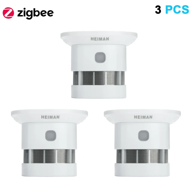 HEIMAN Zigbee 3.0 Fire alarm Smoke detector Smart Home system 2.4GHz High sensitivity Safety prevention Sensor Free Shipping 3pcs