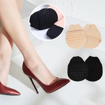 

1 Pair High Heels Cushion Forefoot Invisible Dotted Cotton High Non Insole Toe Slip Breathable Women Forefoot Heel Socks Cu M8J1