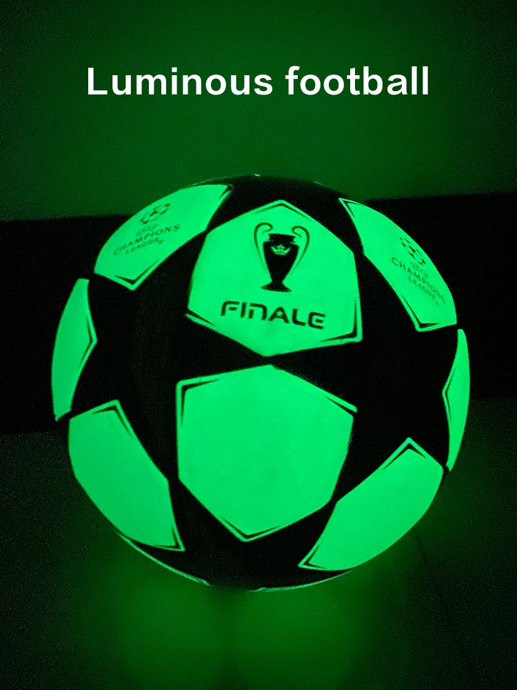 Professional Seamless Luminous Soccer Ball Size 4 /5 League Match Training Football Game Balls futbol voetbal bola de futebol