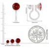 12 Pairs Plastic invisible Clip On Earrings for Sensitive Ears,Birthstone Cubic Zirconia Earring Sets  Non Pierced Ear for girls 3