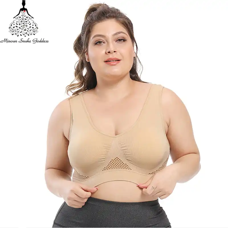 Plus tamanho sutiã sem costura com almofadas tamanho grande 5xl 6xl push up bralette sutiãs para mulher colete sutiã ativo sem fio