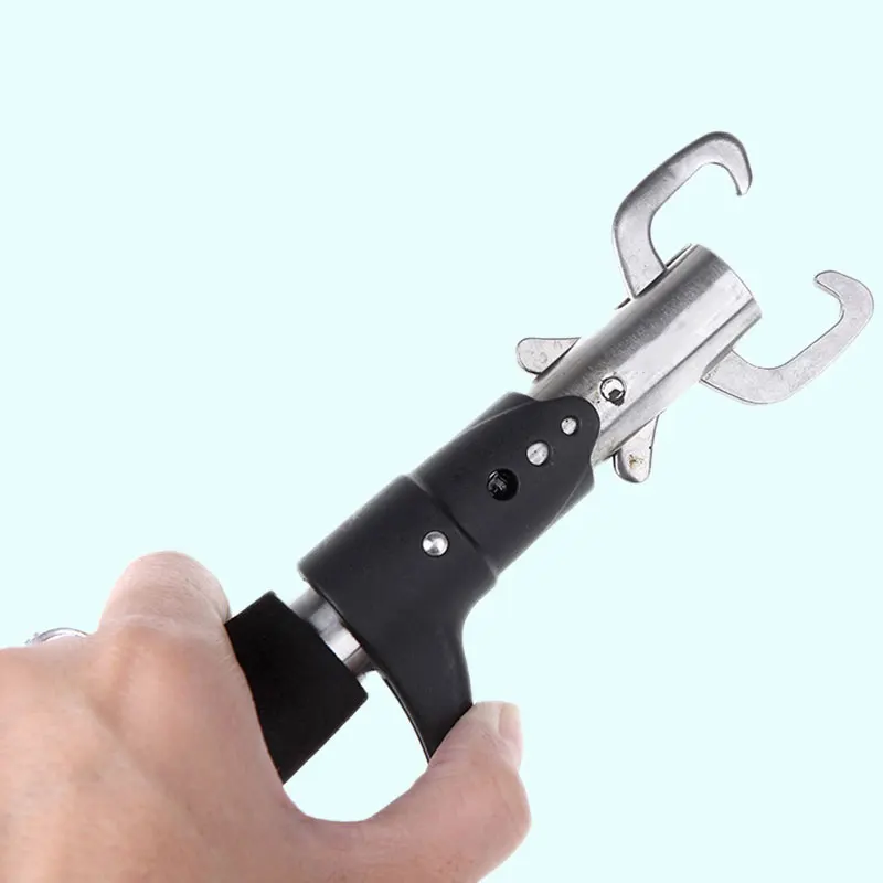 Fishing Gripper Stainless Steel Fish Lip Grip Handle Grab Grabber Tackle Gear