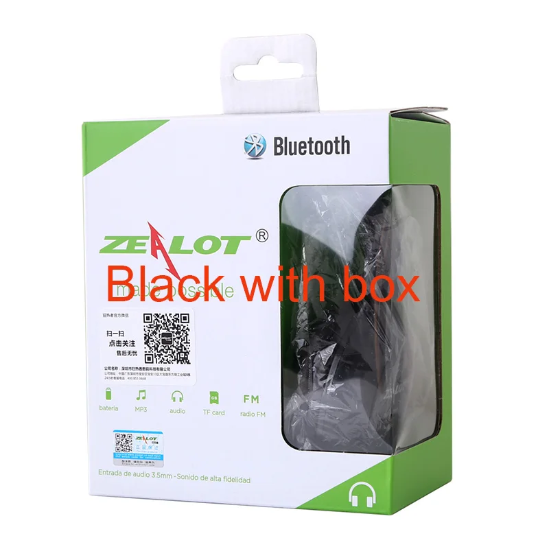 B570 глубокий бас Bluetooth гарнитура FM радио HIFI шумоподавление беспроводные музыкальные стереонаушники с микрофоном светодиодный экран - Цвет: Black with box