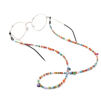 

1PC Glass Beaded Eyeglass Chain Beaded Non-slip Sunglasses Reading Glasses Eyewear Cord Neck Strap Rope Harajuke Vintage HOT