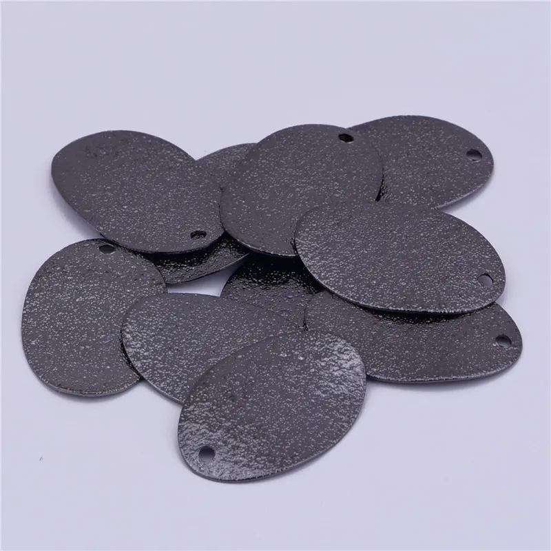 20 шт./металлическая подвеска сверкающая матовая медная овальная сделай сам