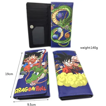 

Hot Japanese Anime DRAGON BALL Unisex Long Wallet Coin Pocket Son Goku Kakarotto Cartoon Long Purse Pu Leather Id Card Holder