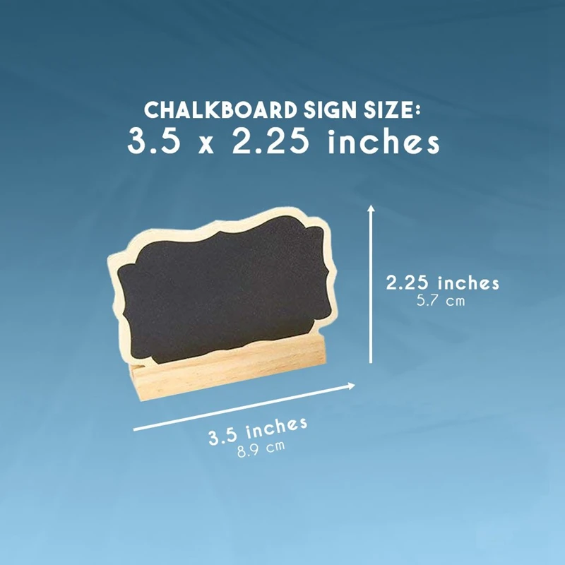 12 Mini Chalkboard Signs Stand-Chalkboard Place Cards Message Board Weddings,Table Top Numbers,Food Signs,Kids' Crafts Event D