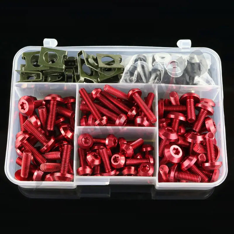 

M5 M6 Bolt Screws Kit Aluminum Anodize Nuts Accessories For BMW S1000R K1200GT F800GT R1200RT F800GS Practical