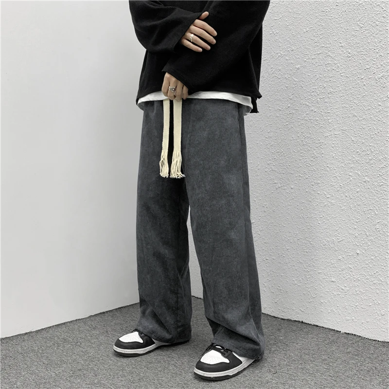 

Men's Joggers Leggings Pants Man Black Comfortable Pant Casual Streetwear Loose Trouser Japanese Trendy Pants Men Women