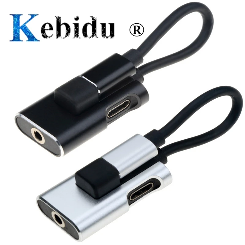 

Kebidu Aux Audio Cable Jack Headphone Type C To 3.5mm and Type c Earphone Adapter Charger For Xiaomi Mi6 Huawei For Smart Phone