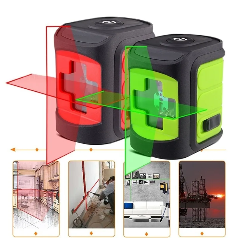 

New Mini Laser Level 2 Lines Red Green Beam Self-Leveling Horizontal Vertical Cross Line Measuring Instrument Tool