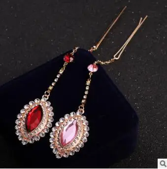 60 шт./Партия DIY мульти сплав индийский таможенный кулон красота слезы фронтлет двойные вилки заколки для волос Инструменты для укладки волос аксессуар HA919