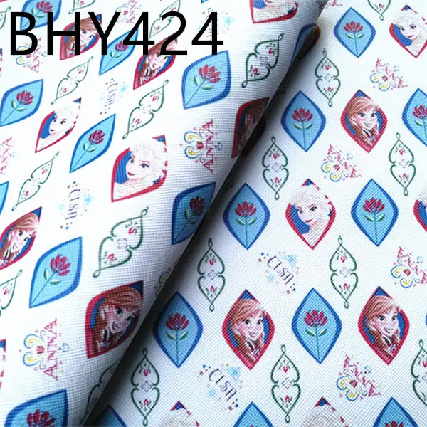 BHY424 A4 20*33 см 10 листов мультфильм принцесса ткань синтетическая кожа виниловый лист BHY979 - Цвет: BHY424