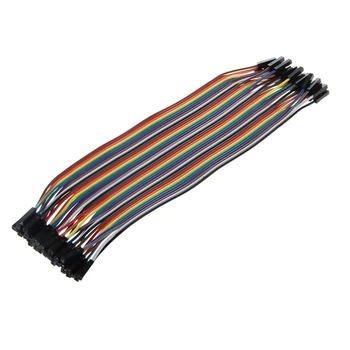 

New 80Piece Set: 20cm Long F/F Solderless Flexible Breadboard Jumper Cable Wire 40 Pcs + 40 Pcs 1 Pin Male To Female Jumper Cabl
