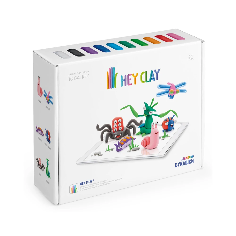 Plasticine set Zalipaki HEY CLAY Bugs Hobbies and creativity